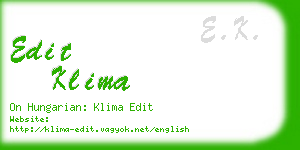 edit klima business card